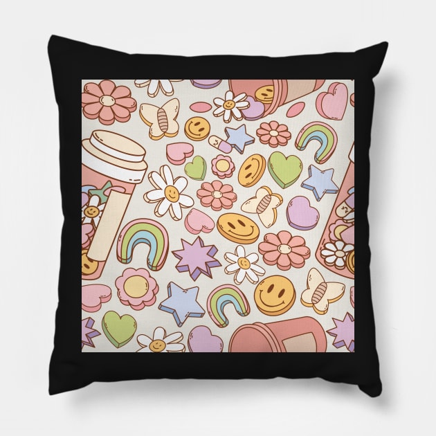 Happy Pills Pillow by Milibella