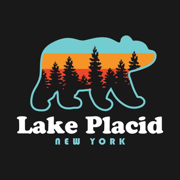 Lake Placid NY Adirondacks New York Bear by PodDesignShop