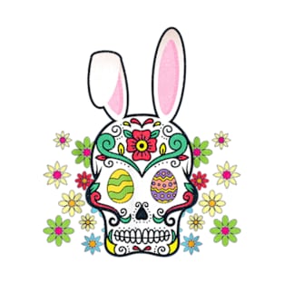 Happy Easter Sugar Skulls Bunny Rabbit Ears Gift T-Shirt