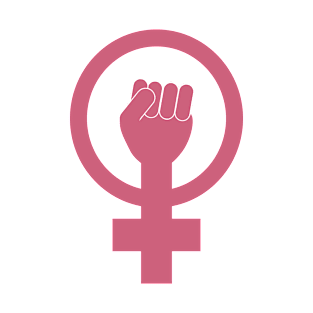 Feminist Symbol Icon - raised fist with a Venus symbol T-Shirt