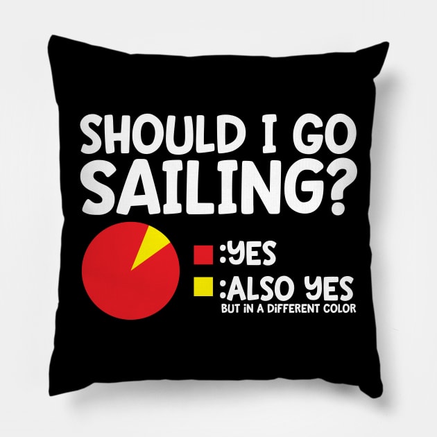 Should I Go Sailing? Pillow by thingsandthings