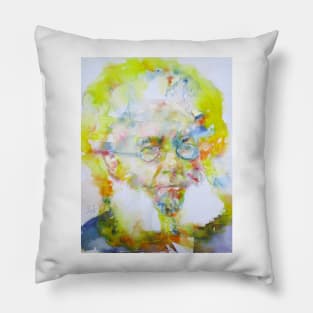 HENRIK IBSEN watercolor portrait Pillow