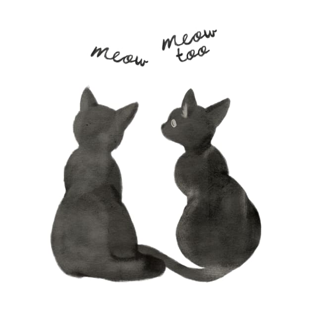 Black cats, meow by carolam