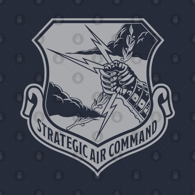 Strategic Air Command Emblem Single Color Light Gray by ReaperShoppe