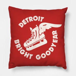 Defunct Detroit Bright Goodyear Hockey Team Pillow