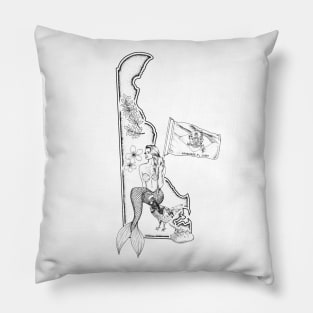 Delaware Mermaid Pillow