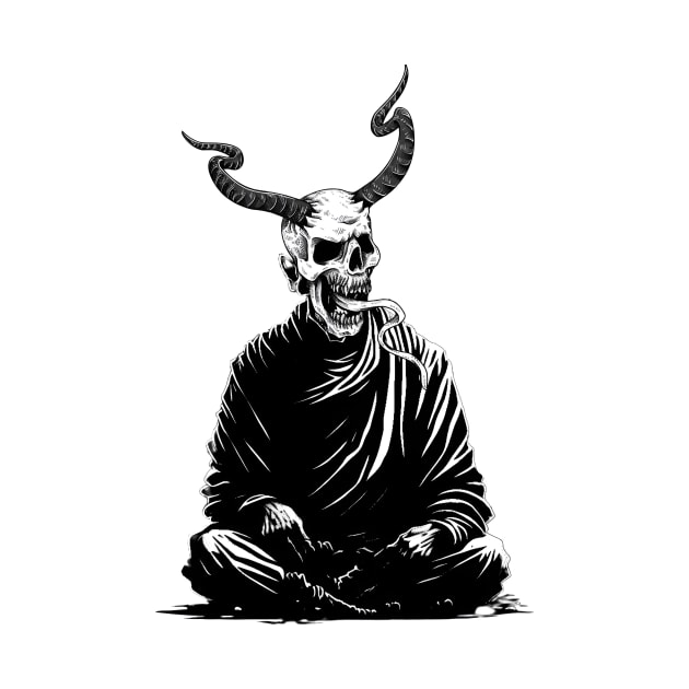 Devil Monk Skull by Trip Tank