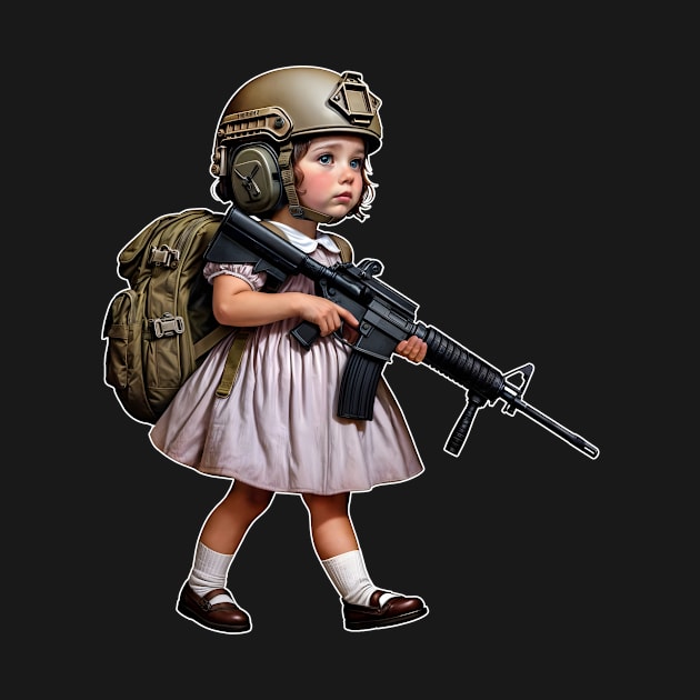 The Little Girl and a Gun by Rawlifegraphic