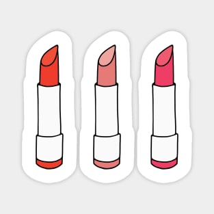 Red and Pink Lipstick Set Magnet