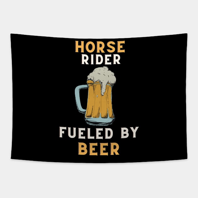 Beer fueled horse rider Tapestry by SnowballSteps