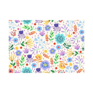 Cute Flower Garden Illustration T-Shirt