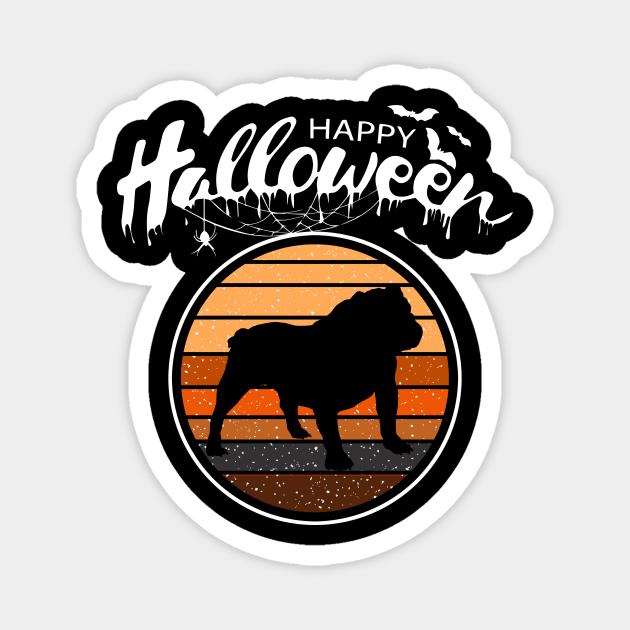 Funny Happy Halloween Beautiful Bulldog Men Women Kids Gift Magnet by mlleradrian