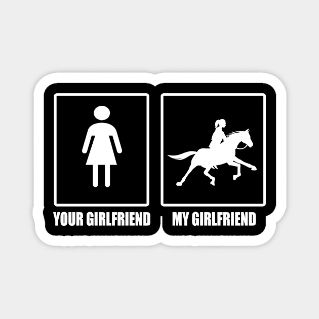 Horseback Rider Girlfriend Magnet by ThyShirtProject - Affiliate