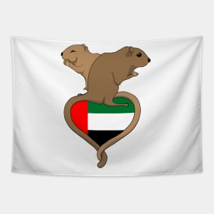 Gerbil United Arab Emirates UAE (dark) Tapestry