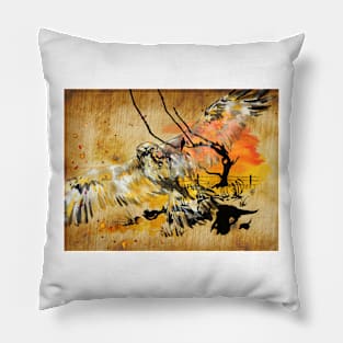 Rough-legged Hawk Western Boneyard Pillow