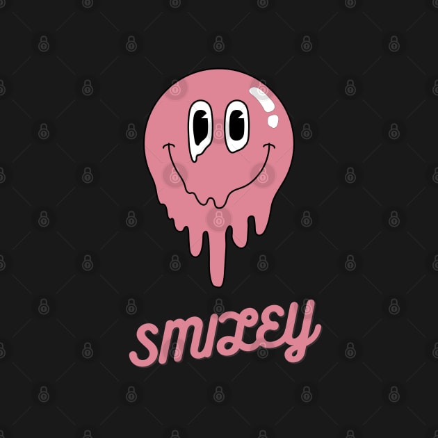 Preppy Y2K Trendy Smiley Design Cute Pink by VanillaArt