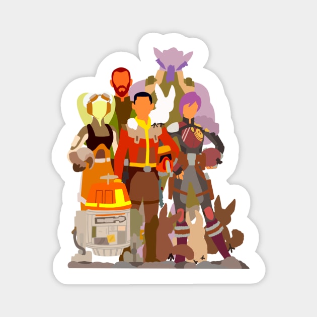 Minimalist Rebels Family Reunion Magnet by ayanayokie