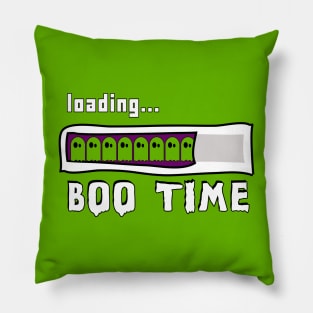 Boo Time Loading Bar - Ghostly Anticipation No 3 Pillow