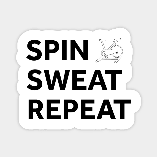 Spin Sweat Repeat Magnet by murialbezanson