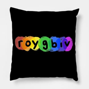 ROYGBIV Rainbow Paint T Shirt For Artist Art Student Teacher Pillow