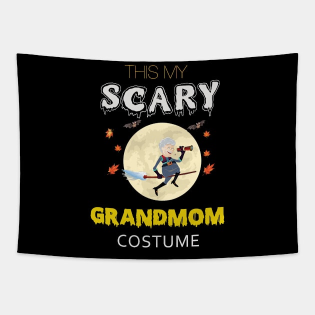 This Is My Scary Orange Pumpkin Halloween GrandMoM Custome Tapestry by Productcy