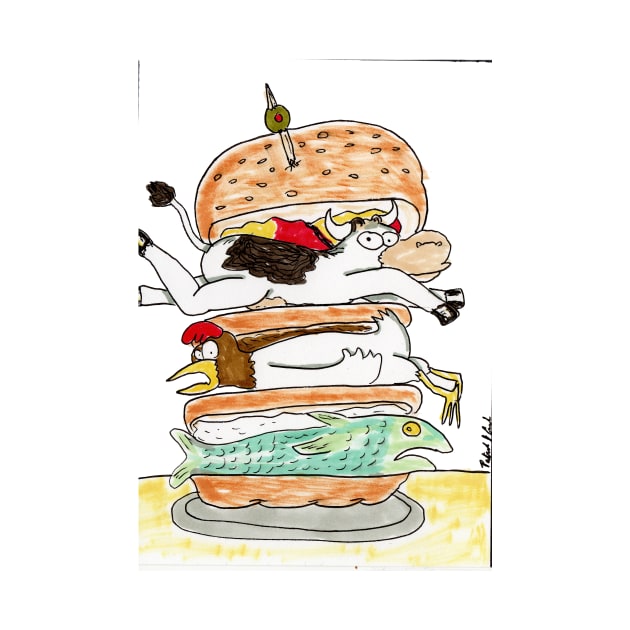 Silly Meat Sandwich by ConidiArt