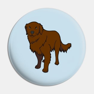 Golden Retriever dark golden Pin