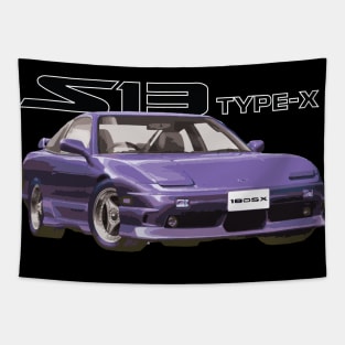 180SX S13 240 purple type x DRIFTING Tapestry