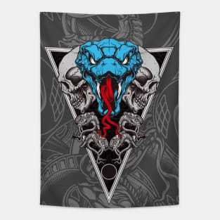 Blue Cobra Tapestry