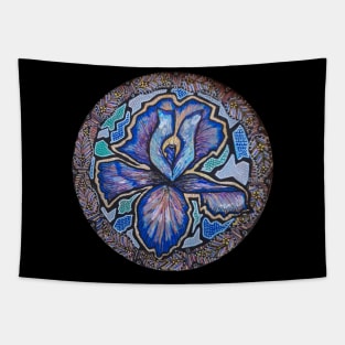 Blue Flower of Love by LowEndGraphics Tapestry