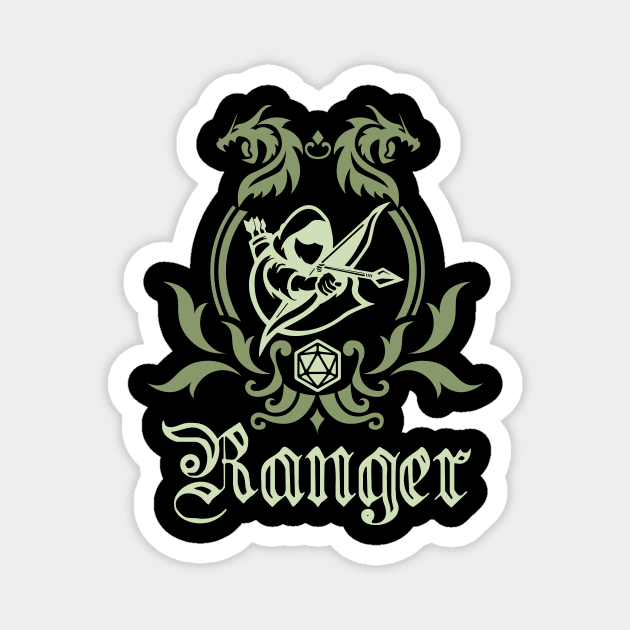 D&D Ranger Simple Class Emblem Magnet by Sunburst