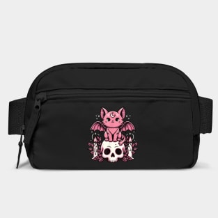 Kawaii Pastel Goth Cute Creepy Cat Bat Skeleton Bag