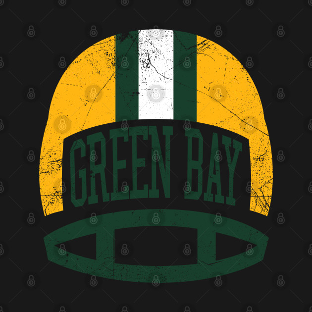Green Bay Retro Helmet - White - Packers - T-Shirt