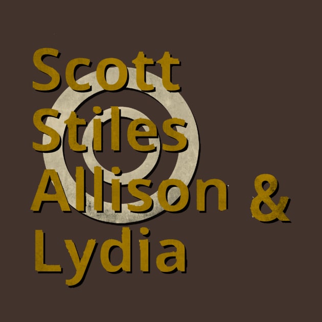 Scott, Stiles, Allison & Lydia by AlondraHanley