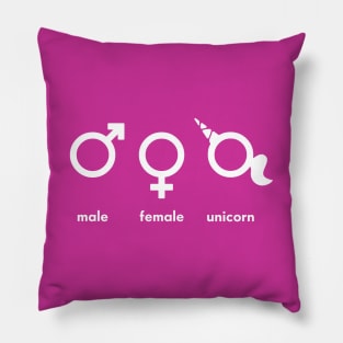 male female unicorn Pillow