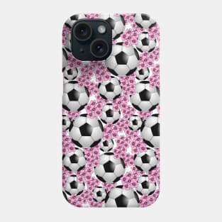 Soccer And Hydrangea Pattern Phone Case