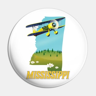 Mississippi map travel poster Pin