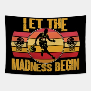 Let the Madness Begin College Basketball Bracket March Tapestry