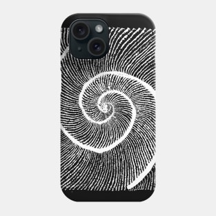 White double shell Fibonacci spiral golden ratio Phone Case