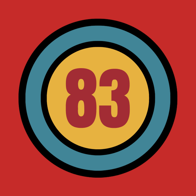 The Number 83 - eighty three - eighty third - 83rd by Siren Seventy One