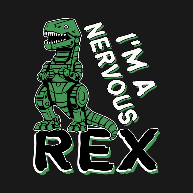 Disney Pixar Toy Story I'm A Nervous Rex Retro Portrait by ArtbyJester