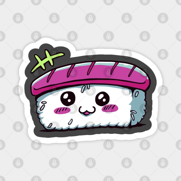 Kawaii Sushi Magnet by aaallsmiles