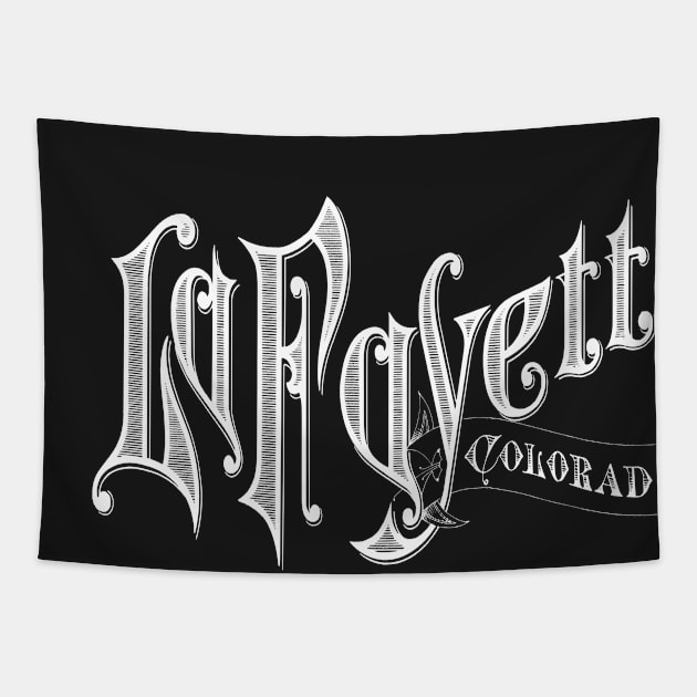 Vintage Lafayette, CO Tapestry by DonDota