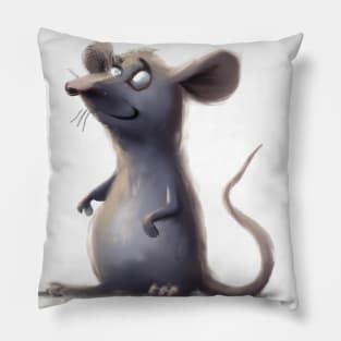 Cute Rat Drawing Pillow