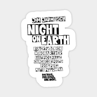 Night on Earth Tribute - Cinematic Masterpiece Apparel with Jarmusch's Legendary Cast Magnet