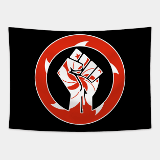 Black Lives Matter Fist Circled Flag Hong Kong Tapestry