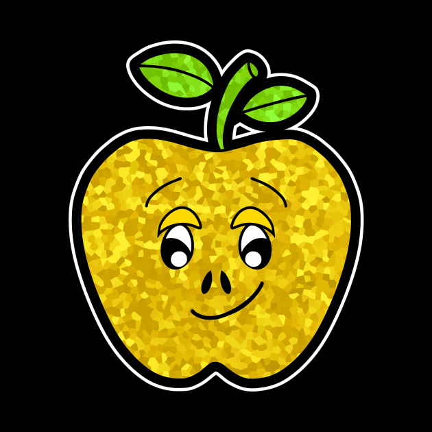 CUTE Food Fruit Lover  Golden Delicious Apple by SartorisArt1