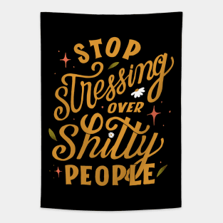 Stop Stressing (no background) Tapestry