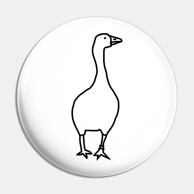 Minimal Gaming Goose Outline Pin by ellenhenryart