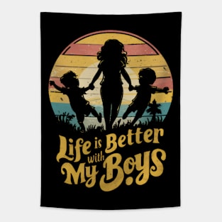 Boy mama life Tapestry